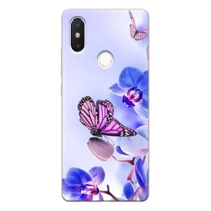 Чехлы с Цветами для Xiaomi Mi8 Special Edition (VPrint) (Бабочка на цветочке)