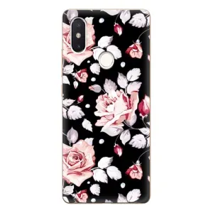 Чехлы с Цветами для Xiaomi Mi8 Special Edition (VPrint) (Цветочки на черном)