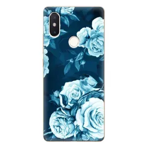 Чехлы (ART) Цветы на Xiaomi Mi8 Special Edition (VPrint) (Голубые Бутоны)