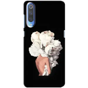 Чехлы (ART) Цветы на Xiaomi Mi 9 (VPrint) (Белые цветы)