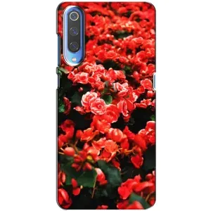Чехлы с Цветами для Xiaomi Mi 9 (VPrint) (Цветы красные)