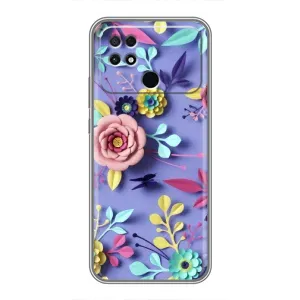 Чехлы с Цветами для Xiaomi POCO C40 (VPrint) (Цветочный дизайн)