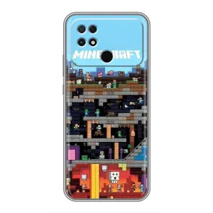 Чохол Майнкрафт на Xiaomi POCO C40 (AlphaPrint) Minecraft (фон Minecraft)