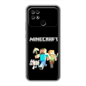 Чохол Майнкрафт на Xiaomi POCO C40 (AlphaPrint) Minecraft (герої Minecraft)