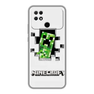 Чохол Майнкрафт на Xiaomi POCO C40 (AlphaPrint) Minecraft (кріпер Майнкрафт)
