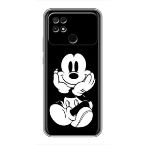 Міккі Маус чохол для Xiaomi POCO C40 (AlphaPrint - Мультяшні) (Маус на чорному)