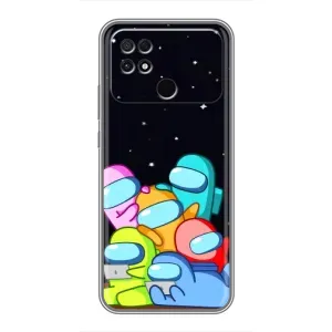 Чохли Амонг Ас для Xiaomi POCO C40 (AlphaPrint) (Скіни в космосі)