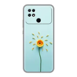 Чехлы с Цветами для Xiaomi POCO C40 (VPrint) (Желтый цветок)