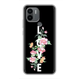 Чехлы для любимой на Поко С50 (VPrint) (Цветы LOVE)