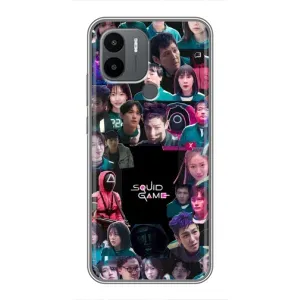 Чехол Гра в кальмара для Xiaomi Poco C50 (Коллаж Игра кальмара)