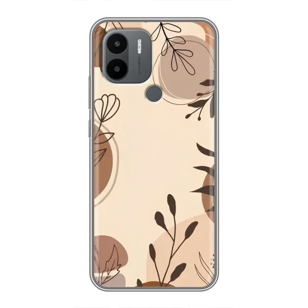 Чохол з принтом «Коричневі квіти» для Xiaomi Poco C50