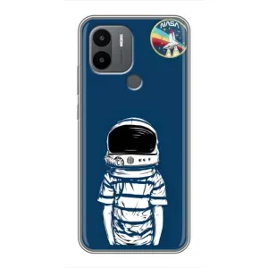 Чехол NASA для Xiaomi Poco C50 (AlphaPrint) (Мальчик в шлеме)