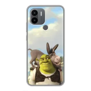 Чехол с мультфильмом Шрек на Xiaomi Poco C50 (Шрек и Осел)