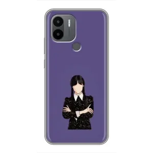 Чехлы Венсдей на Xiaomi Poco C50 Уэнсдей (AlphaPrint) (Уэнздей в черном)