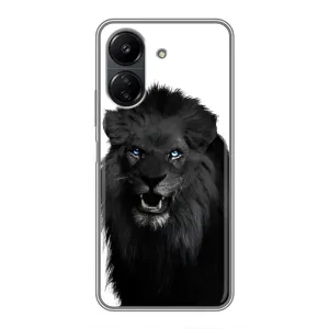 Чохли з картинкою животних Xiaomi POCO C65 (Чорний ЛЕВ)