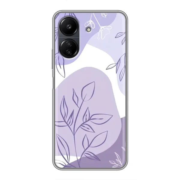Чохол з принтом «Фіолетове листя абстракція» для Xiaomi POCO C65 Чохол з принтом «Фіолетове листя абстракція» для Xiaomi POCO C65