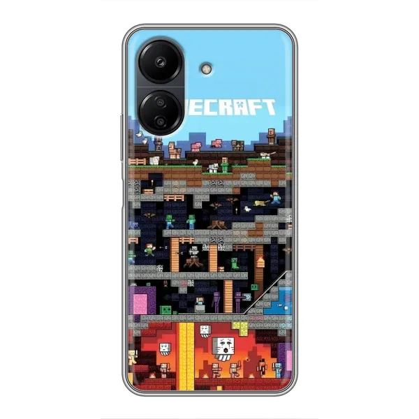 Чохол з принтом «фон Minecraft» для Xiaomi POCO C65