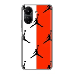 Чехлы для Xiaomi POCO C65 - с картинкой JORDAN (AlphaPrint) (Лого Джордан)
