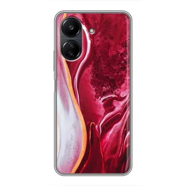 Чехол с принтом «Мрамор красный» для Xiaomi POCO C65