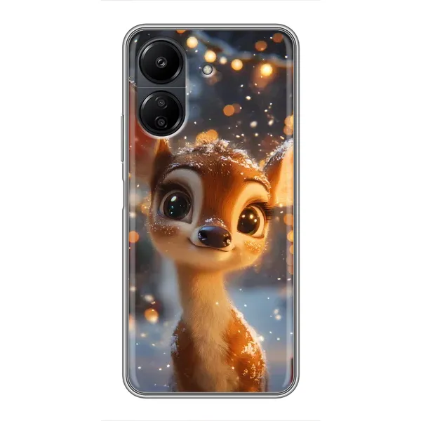 Чохол з принтом «Оленятко серед гірлянд» для Xiaomi POCO C65