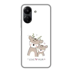 Чехол с принтом «Оленята мама и малыш» для Xiaomi POCO C65