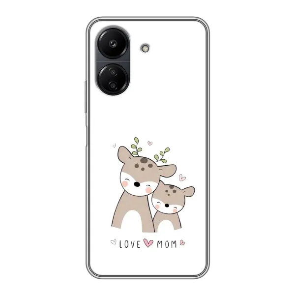 Чехол с принтом «Оленята мама и малыш» для Xiaomi POCO C65