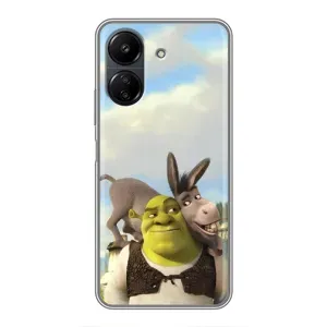 Чехол с мультфильмом Шрек на Xiaomi POCO C65 (Шрек и Осел)