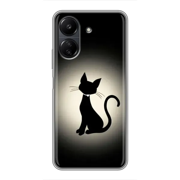 Чохол з принтом «Силует котика» для Xiaomi POCO C65