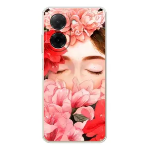 Чехлы (ART) Цветы на Xiaomi Poco C71 (VPrint) (Глаза в цветах)