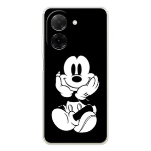 Эксклюзивный чехол для Xiaomi Poco C71 (AlphaPrint - Мультяшные) (Микки на черном)