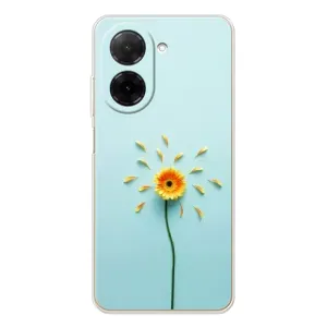 Чехлы с Цветами для Xiaomi Poco C71 (VPrint) (Желтый цветок)