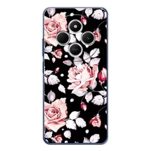 Чехлы с Цветами для Xiaomi Poco C75 (VPrint) (Цветочки на черном)