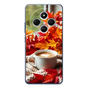 Чехол с уникальным дизайном «Осень с кофе» для Xiaomi Poco C75