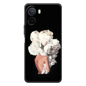 Чехлы (ART) Цветы на Xiaomi Poco C81 Pro (VPrint) (Белые цветы)