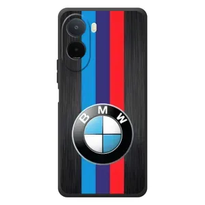 Чехол для Сяоми Поко С81 Про - с принтом БМВ (AlphaPrint) (Лого BMW)