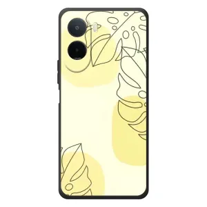 Силиконовый чехол с принтом в цветах на Xiaomi Poco C81 Pro (Желтая монстера арт)