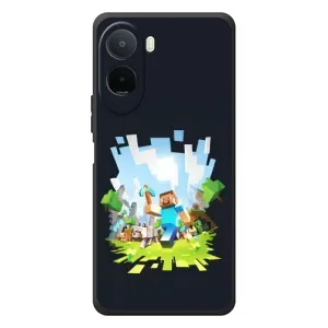 Чохол Майнкрафт на Xiaomi Poco C81 Pro (AlphaPrint) Minecraft (персонажі Minecraft)