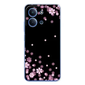 Чехол для Xiaomi Поко С85 - с принтом (Дизайнерские) (AlphaPrint) (Цветочки маленькие)