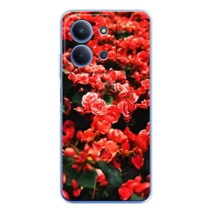Чехлы с Цветами для Xiaomi Poco C85 (VPrint) (Цветы красные)