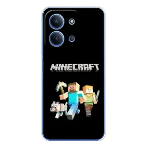 Чохол Майнкрафт на Xiaomi Poco C85 (AlphaPrint) Minecraft (герої Minecraft)