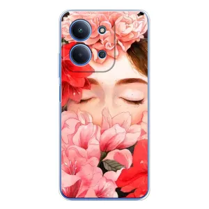Чехлы (ART) Цветы на Xiaomi Poco C85 (VPrint) (Глаза в цветах)