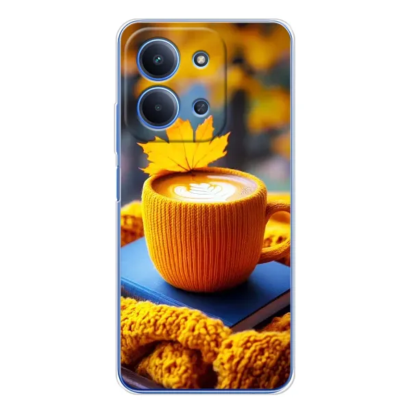 Чехол с принтом «Кофе на желтом пледе» для Xiaomi Poco C85