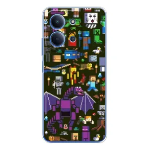 Чохол Майнкрафт на Xiaomi Poco C85 (AlphaPrint) Minecraft (Колаж Майнкрафт)