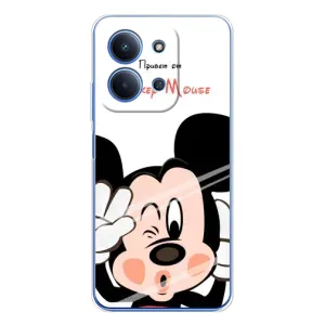 Эксклюзивный чехол для Xiaomi Poco C85 (AlphaPrint - Мультяшные) (Маус Микки)