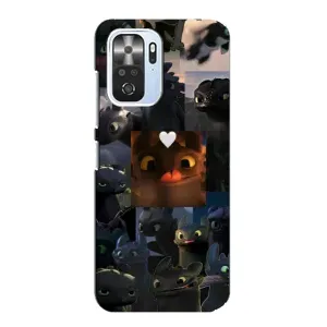 Чехол как приручить дракона на Xiaomi POCO F3 (Дракон коллаж)