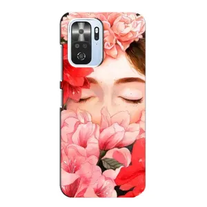 Чехлы (ART) Цветы на Xiaomi POCO F3 (VPrint) (Глаза в цветах)