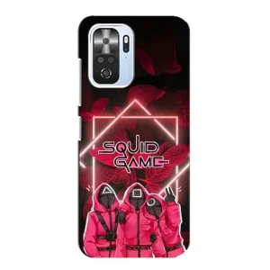 Чехол Гра в кальмара для Xiaomi POCO F3 (Охранники Игра кальмара)