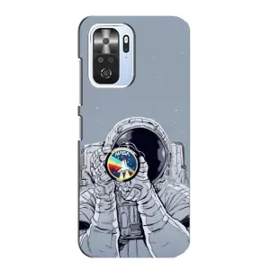 Чехол NASA для Xiaomi POCO F3 (AlphaPrint) (Космонавт фото)