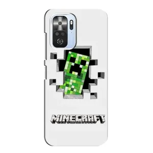 Чехол Майнкрафт на Xiaomi POCO F3 (AlphaPrint) Minecraft (крипер Майнкрафт)