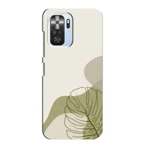 Силиконовый чехол с принтом в цветах на Xiaomi POCO F3 (Зеленая монстера дизайн)